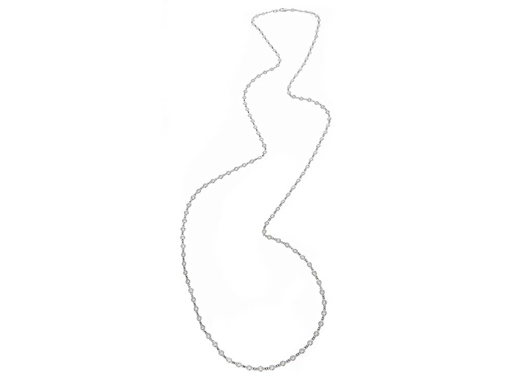 Diamond By The Yard 122 Stone Long Fashion Necklace - The Diamond Channel