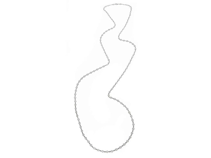 Diamond By The Yard 122 Stone Long Fashion Necklace - The Diamond Channel