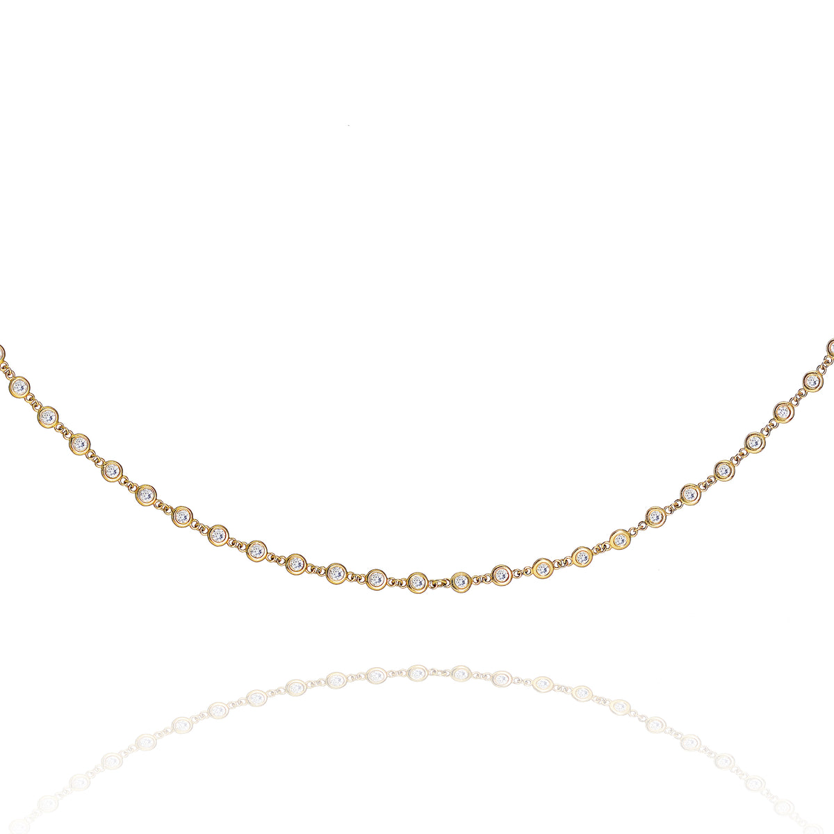 Diamond By The Yard 122 Stone Long Fashion Necklace