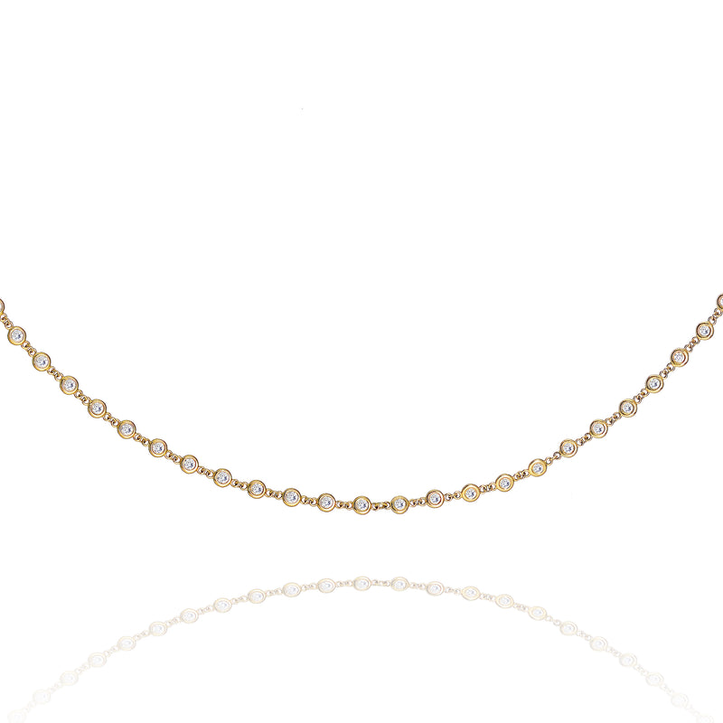 Diamond By The Yard 122 Stone Long Fashion Necklace