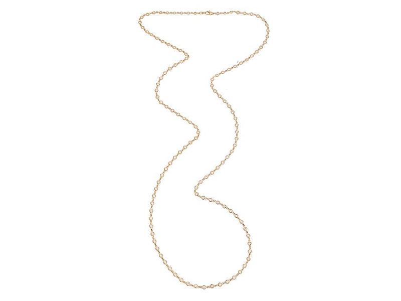Diamond By The Yard 122 Stone Long Fashion Necklace - The Diamond Channel