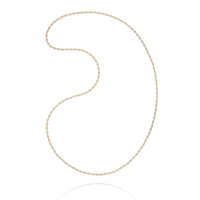 Diamond By The Yard 122 Stone Long Fashion Necklace