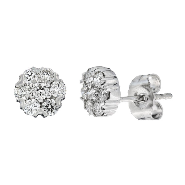 Diamond Flower Earring - The Diamond Channel
