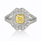 Square Shaped Diamond Engagement Ring - The Diamond Channel